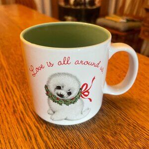 Vintage Endangered Young'Uns Baby Seal Christmas Themed Coffee Cup Mug